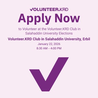 Volunteer.KRD Club in Salahaddin University - Erbil Elections Volunteers