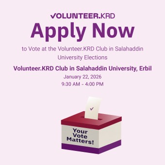 Volunteer.KRD Club in Salahaddin University - Erbil Elections Voters